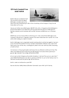 A preview of a PDF biography for Frew, Garth Campbell